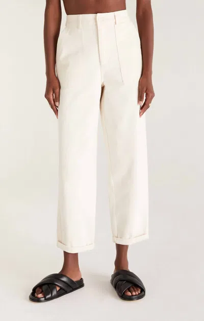 Z Supply Zoe Pants In Adobe White In Multi