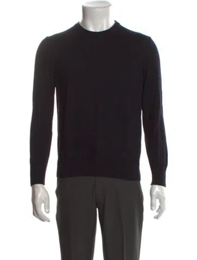 Pre-owned Z Zegna Crew Neck Long Sleeve Pullover In Black