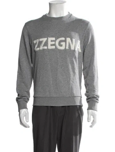 Pre-owned Z Zegna Crew Neck Long Sleeve Sweatshirt In Gray