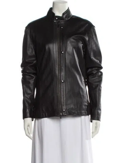 Pre-owned Z Zegna Lambskin Jacket In Black
