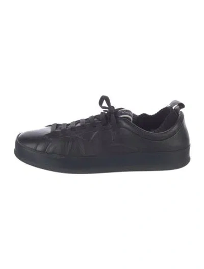 Pre-owned Z Zegna Leather Sneakers In Blue