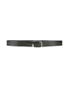Z Zegna Man Belt Black Size 39.5 Leather In Black