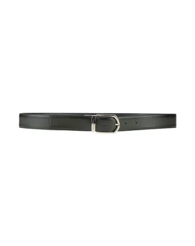 Z Zegna Man Belt Black Size 39.5 Leather