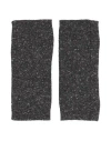 Z Zegna Man Gloves Charcoal Size Xxs Wool, Cashmere, Polyamide In Grey