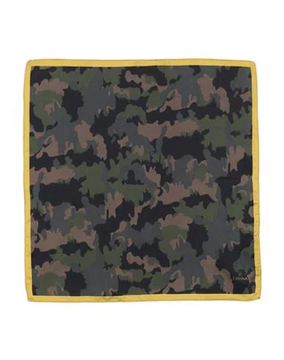 Z Zegna Man Scarf Dark Green Size - Silk