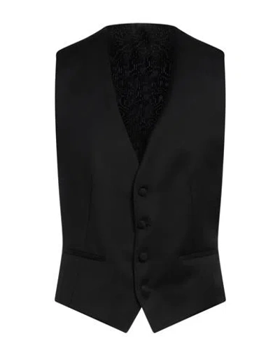 Z Zegna Man Tailored Vest Black Size 38 Wool, Cupro