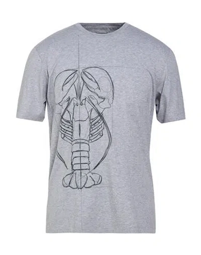 Z Zegna Man T-shirt Grey Size L Cotton