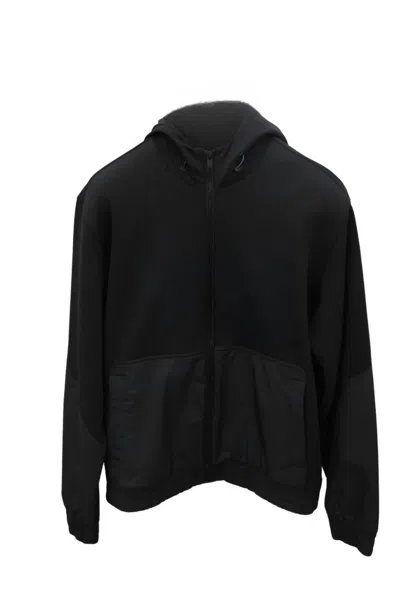 Z Zegna Men's Knit Hoodie Jacket In Black