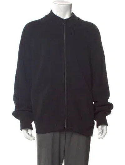 Pre-owned Z Zegna Mock Neck Long Sleeve Cardigan In Brown