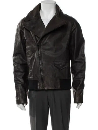 Pre-owned Z Zegna Moto Jacket In Black