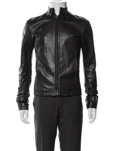 Pre-owned Z Zegna Moto Jacket In Black