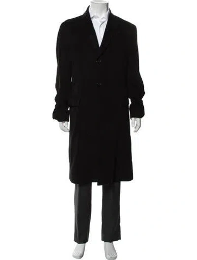 Pre-owned Z Zegna Overcoat In Black
