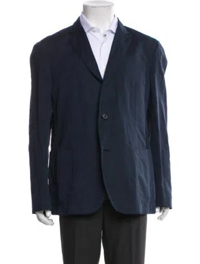 Pre-owned Z Zegna Overcoat In Blue