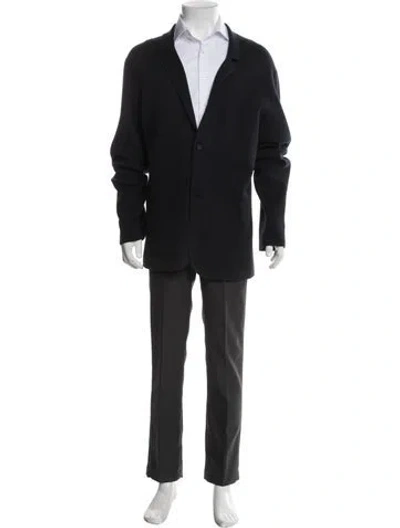 Pre-owned Z Zegna Overcoat In Blue
