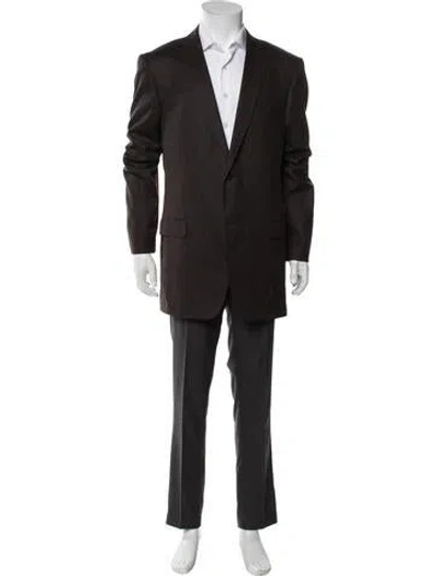 Pre-owned Z Zegna Overcoat In Brown