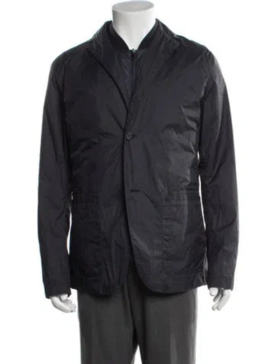 Pre-owned Z Zegna Patterned Jacket In Blue