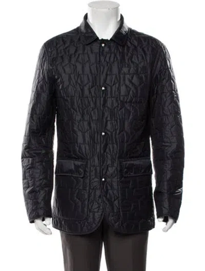 Pre-owned Z Zegna Patterned Jacket In Blue