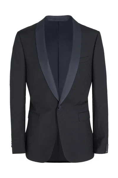 Z Zegna Shawl Lapel Jacket In Multi