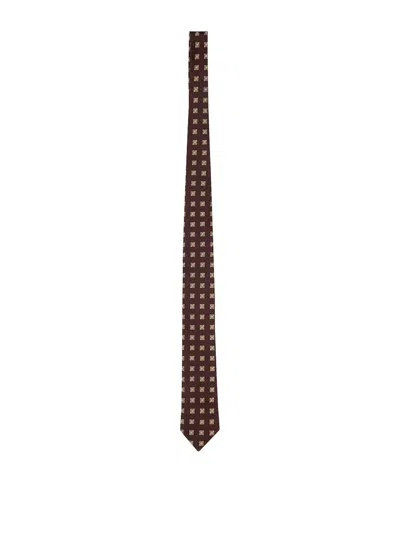 Z Zegna Silk Jacquard Tie In Multicolour