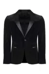 Z Zegna Single-breasted One Button Jacket In Black