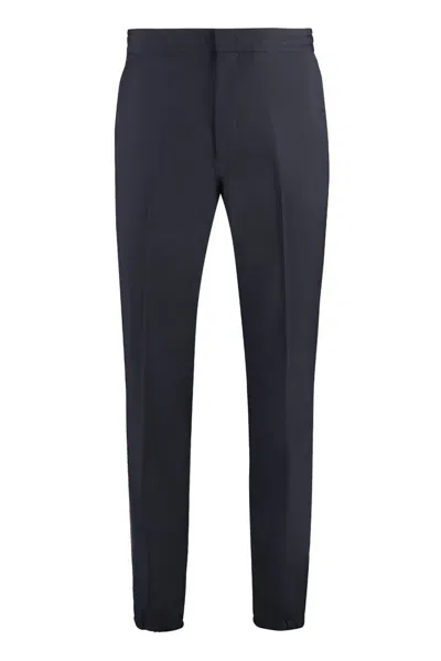 Z Zegna Straight Leg Tailored Sweatpants In Blue