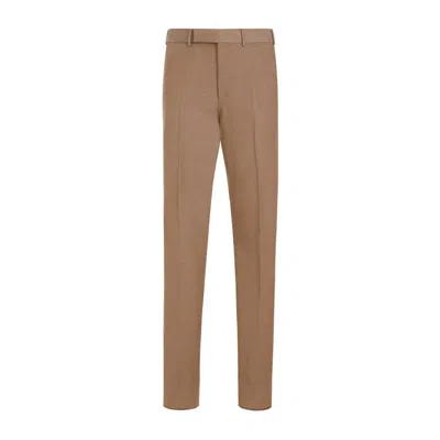 Z Zegna Straight Leg Trousers In Brown