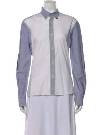 Pre-owned Z Zegna Striped Long Sleeve Shirt In Multi