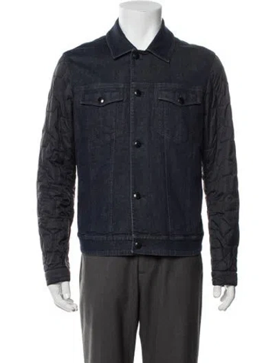 Pre-owned Z Zegna Trucker Jacket In Blue