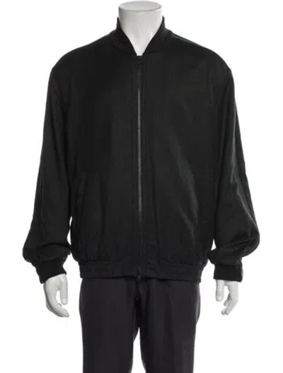Pre-owned Z Zegna Wool Bomber Jacket In Gray