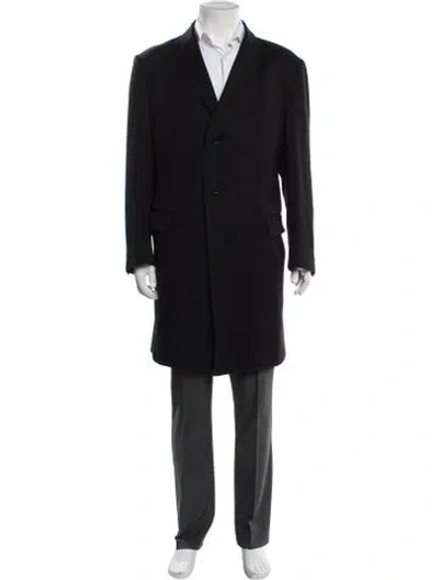 Pre-owned Z Zegna Wool Coat In Blue
