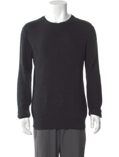 Pre-owned Z Zegna Wool Crew Neck Pullover In Black