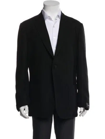 Pre-owned Z Zegna Wool Overcoat In Black