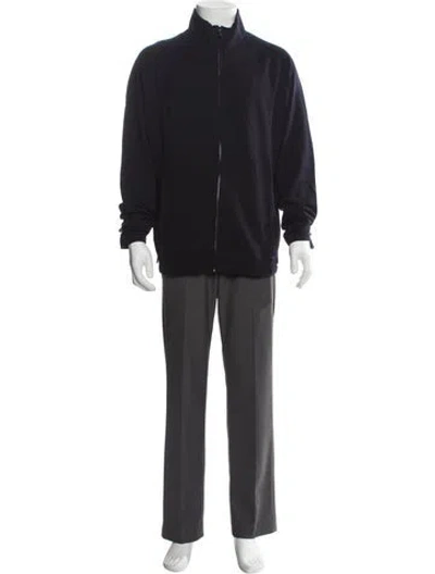 Pre-owned Z Zegna Wool Parka In Blue