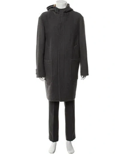 Pre-owned Z Zegna Wool Parka In Grey