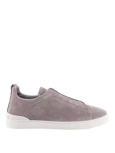 Z Zegna Zapatos Con Cordones - Gris