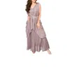 Zaalima Fashion Cocktail Code In Grey In Burgundy