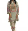 Zaalima Fashion Elegant Printed Crepe Suit With Contemporary Ethnic Style In Multicolor In Multi