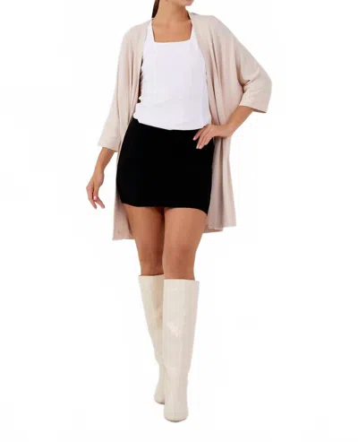 Zaalima Fashion Mid-length Cotton Regular Cardigan In Beige In Neutral