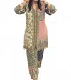 Zaalima Fashion Printed Crepe Suit With Modern Ethnic Touch In Multicolor In Green