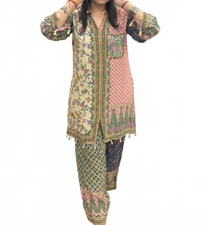 Zaalima Fashion Printed Crepe Suit With Modern Ethnic Touch In Multicolor In Green