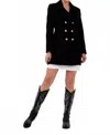 Zaalima Fashion Solid Color Regular Coat In Black In Black