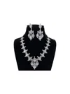 Zaalima Fashion Women's Silver Plated Clear Cz Cubic Zirconia Set In Silver