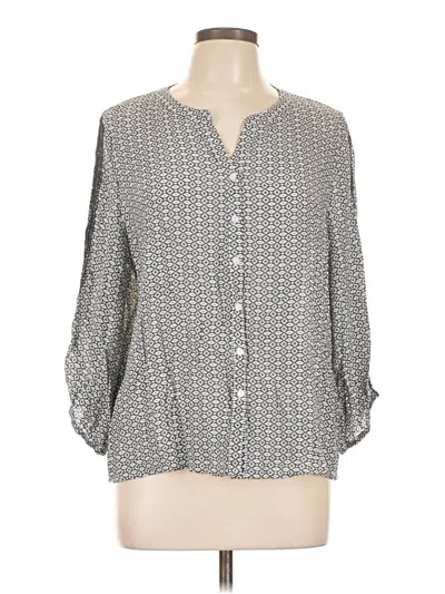 Pre-owned Zac & Rachel 3/4 Sleeve Blouse In Gray