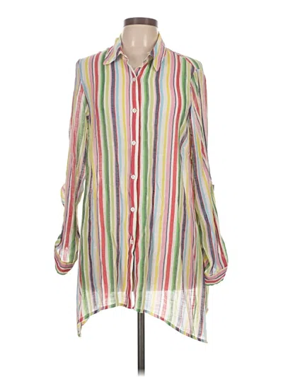 Pre-owned Zac & Rachel 3/4 Sleeve Blouse In Green