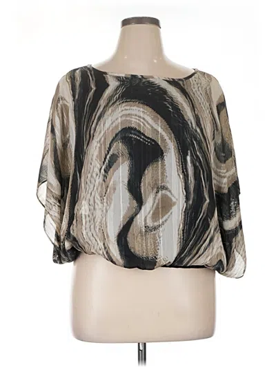 Pre-owned Zac & Rachel 3/4 Sleeve Blouse In Ivory