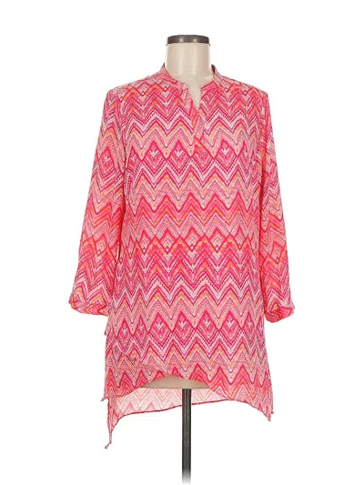 Pre-owned Zac & Rachel 3/4 Sleeve Blouse In Pink