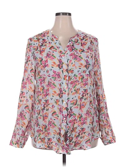 Pre-owned Zac & Rachel 3/4 Sleeve Blouse In Pink