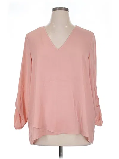 Pre-owned Zac & Rachel 3/4 Sleeve Blouse In Pink