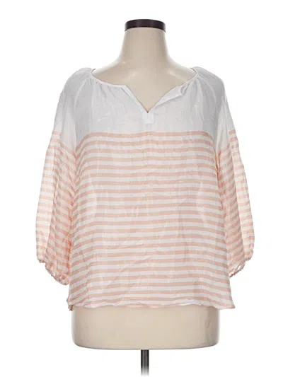 Pre-owned Zac & Rachel 3/4 Sleeve Blouse In Pink