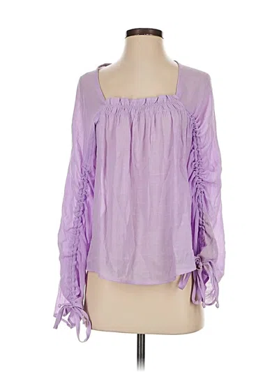 Pre-owned Zac & Rachel 3/4 Sleeve Blouse In Purple